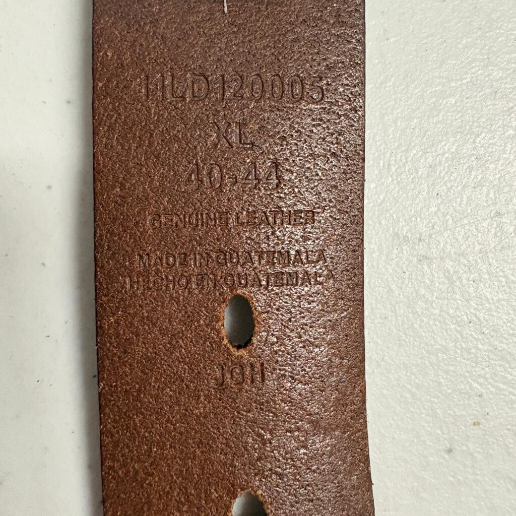 Denizen Levis Mens Belt XL 40-44 Brown Genuine Leather Roller Buckle Casual Work