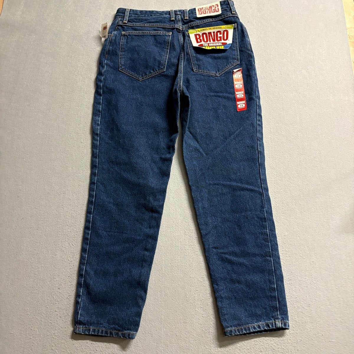 Vintage Bongo Jeans Womens 13 High Rise Tapered Leg Mom Jeans NWT 90s Dark Wash