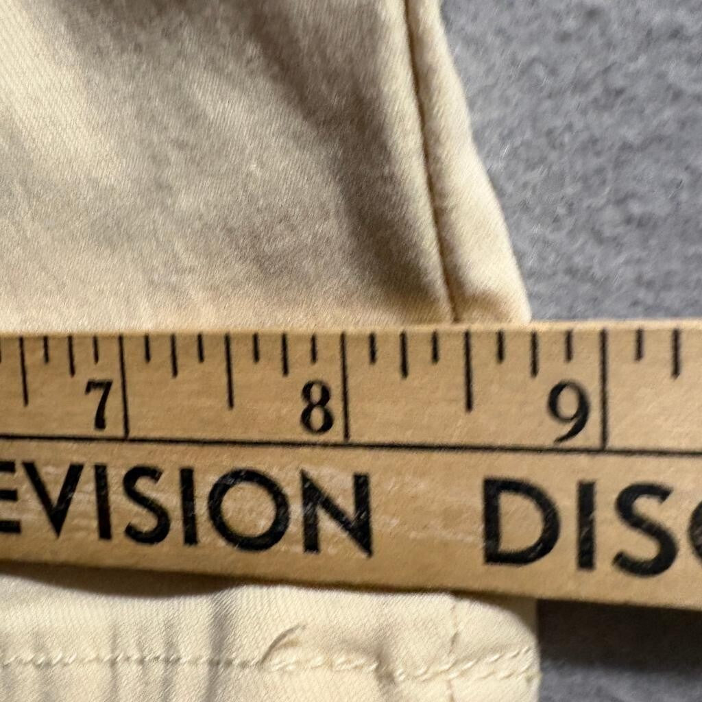 926 Jeans Womens Beige Cargo Pants Size 7 High Rise Wide Leg Utility Khaki