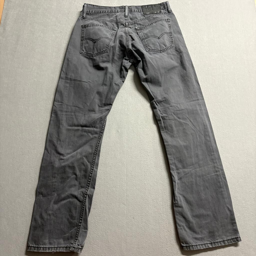 Levi's 514 Straight Fit Jeans Mens 31x32 Gray Denim Cotton Pants