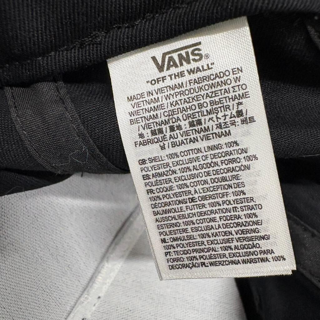 Vans Off The Wall Snapback Hat Mens Black Skateboarding Cap