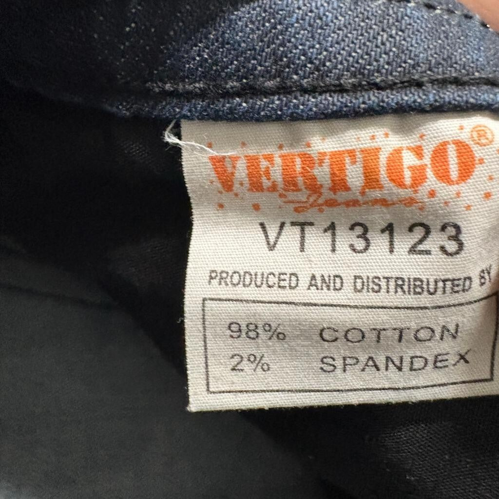 Vertigo Paris Studded Jeans Womens Size 28 Dark Wash Straight Leg Denim VT13123