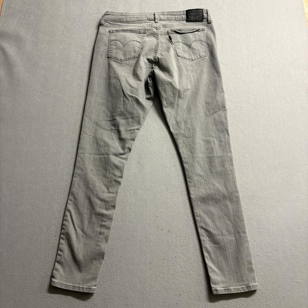 Levis 711 Skinny Jeans Womens 31 Gray Denim Stretch Mid Rise Pants W31 L30