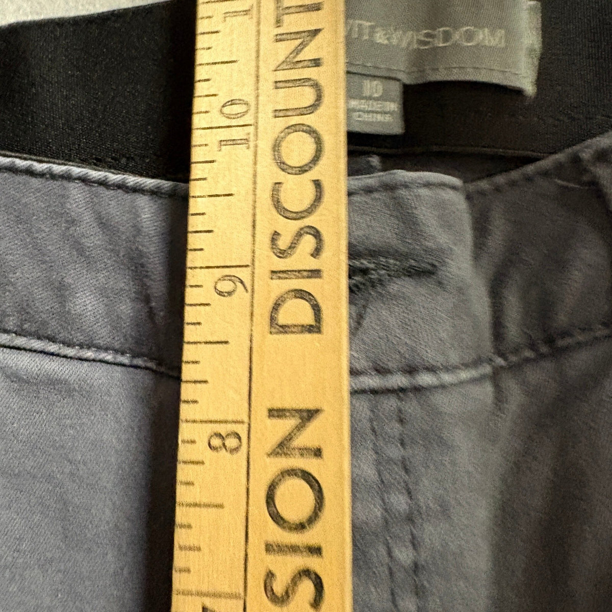 Wit & Wisdom Ab-solution Skinny Pants Womens Size 10 Grey Ankle Slit Stretch