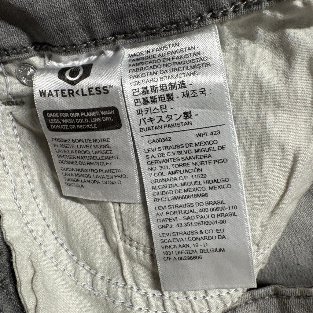 Levis 711 Skinny Jeans Womens 31 Gray Denim Stretch Mid Rise Pants W31 L30