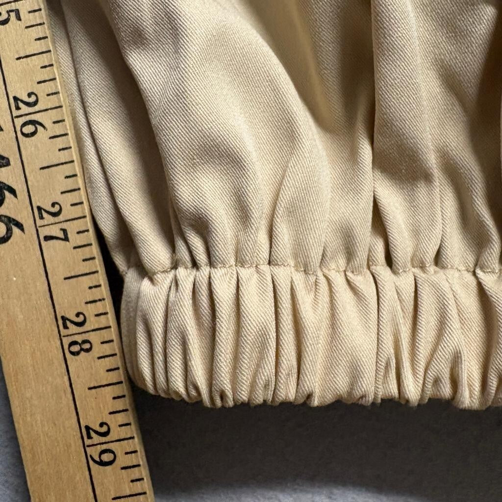 PrettyLittleThing Shape Cargo Pants Womens US 14 Beige Elastic Waist Jogger