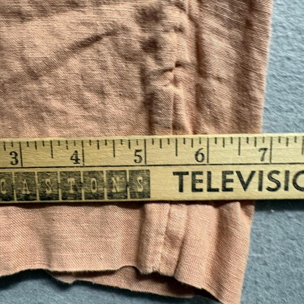 H&M 100% Linen Pants Womens XL Brown Elastic Waist Regular Fit Casual