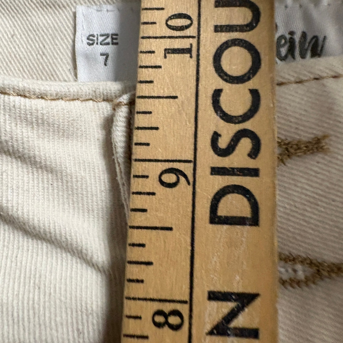 Indigo Rein Flare Pants Womens Size 7 Beige Tan Stretch Seam Detail High Rise