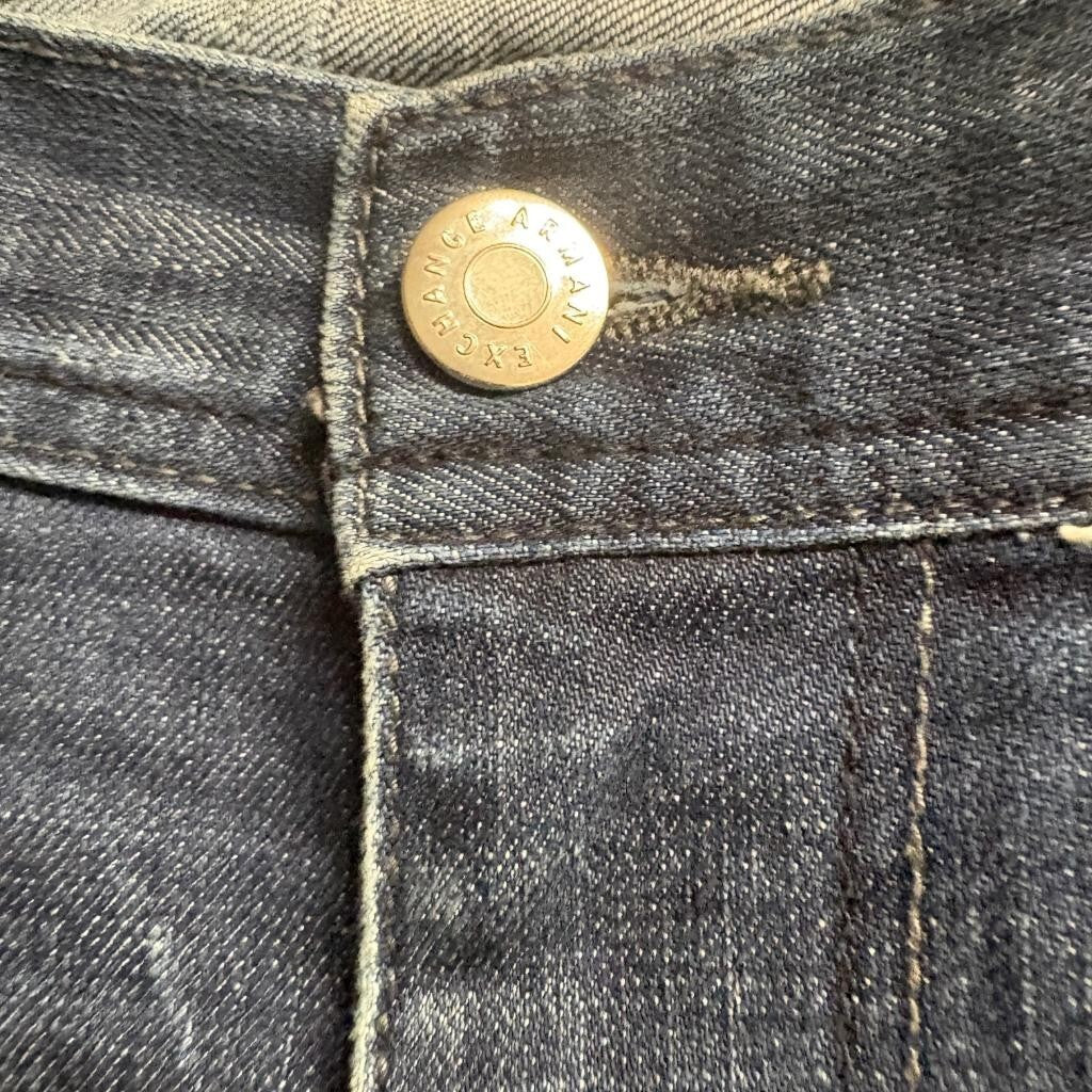 Armani Exchange Mens Slim Fit Jeans Size 33 Blue Denim Stretch Pants