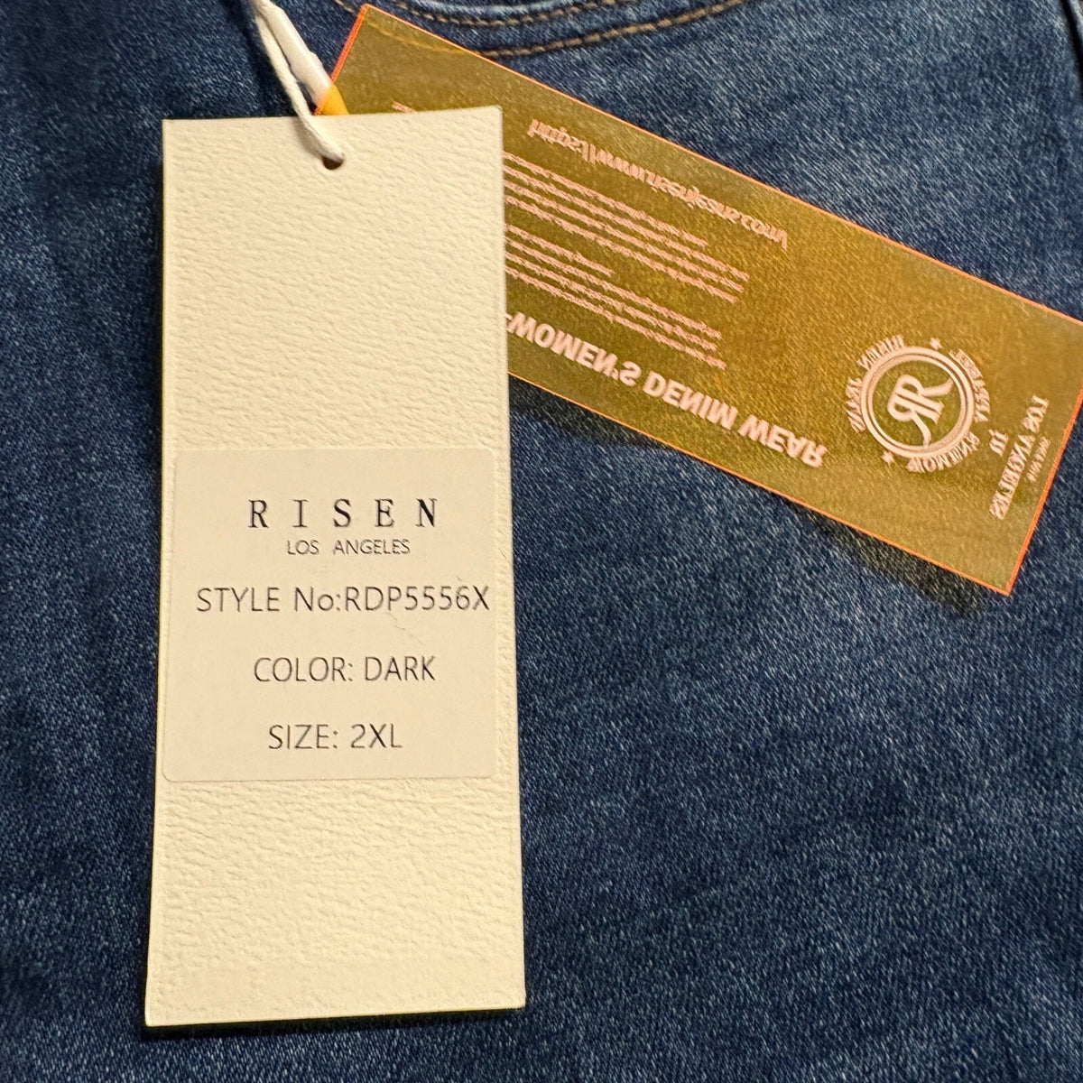 Risen Jeans Womens 2XL Dark Wash High Rise Stretch Denim Skinny Jeans NWT
