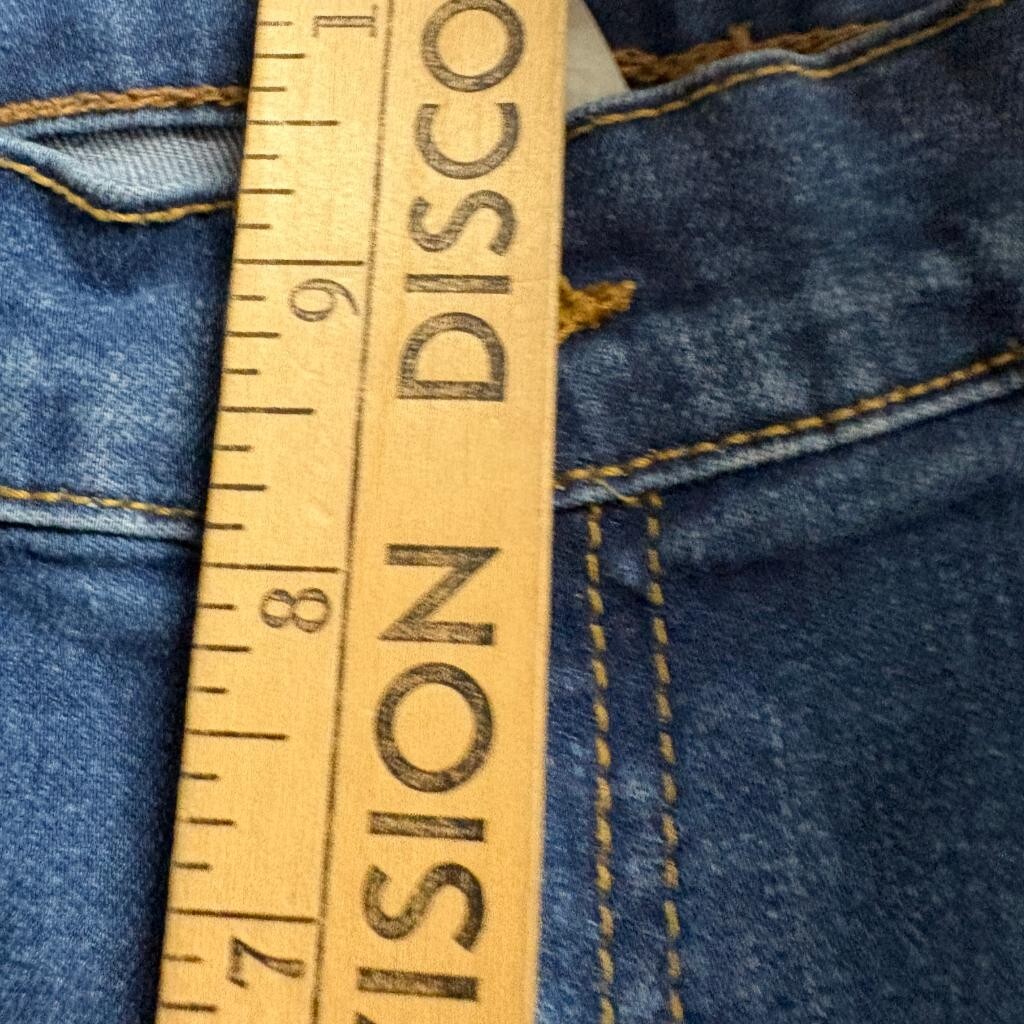 Fashion Nova High Rise Extreme Flare Jeans Womens Size 1 W24 Distressed Raw Hem