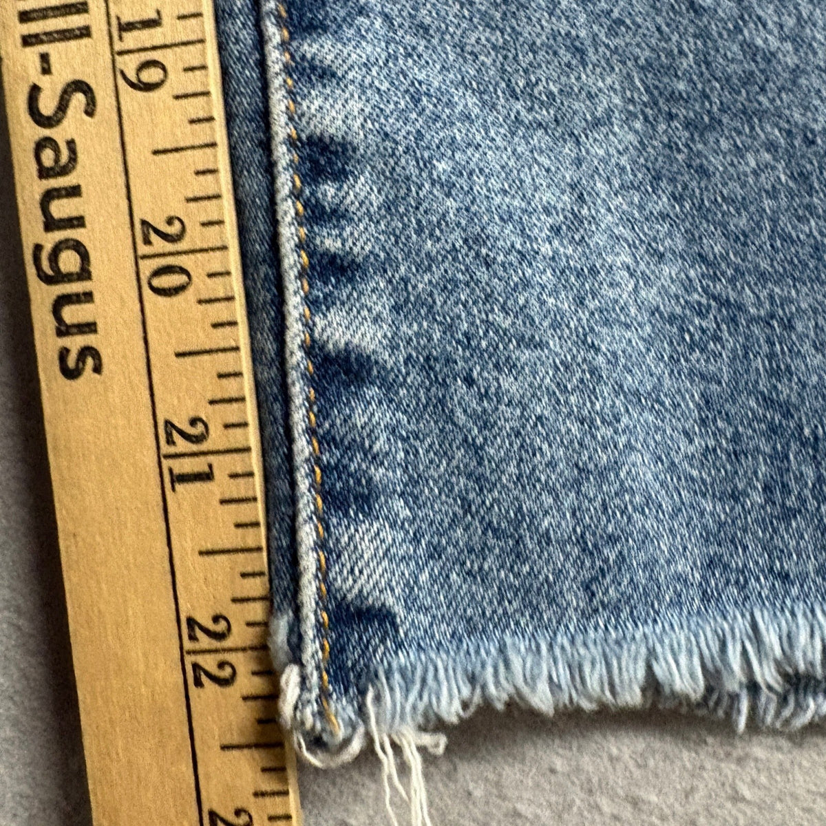 Levi's Ribcage Straight Jeans Womens 27 Blue High Rise Raw Hem Denim Crop