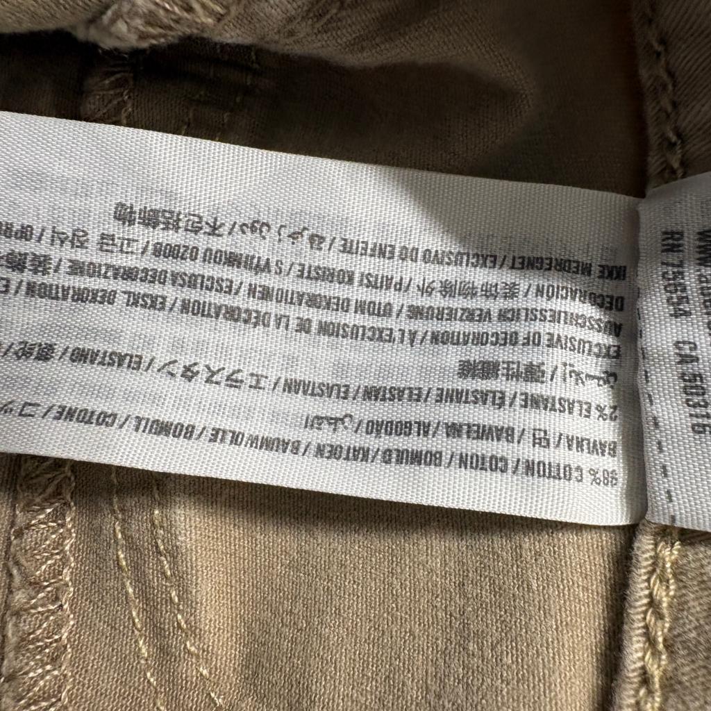 Hollister Khaki Pants Womens 9 W29 Beige Cotton Blend Low Rise Bootcut Stretch