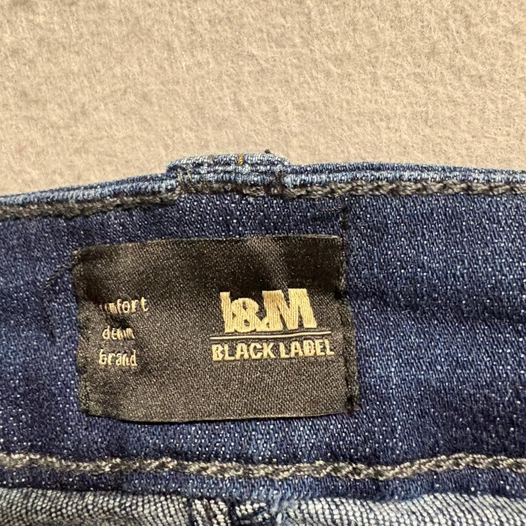 I&M Black Label Flare Jeans Womens Size 3 Blue Denim High Rise Bell Bottoms
