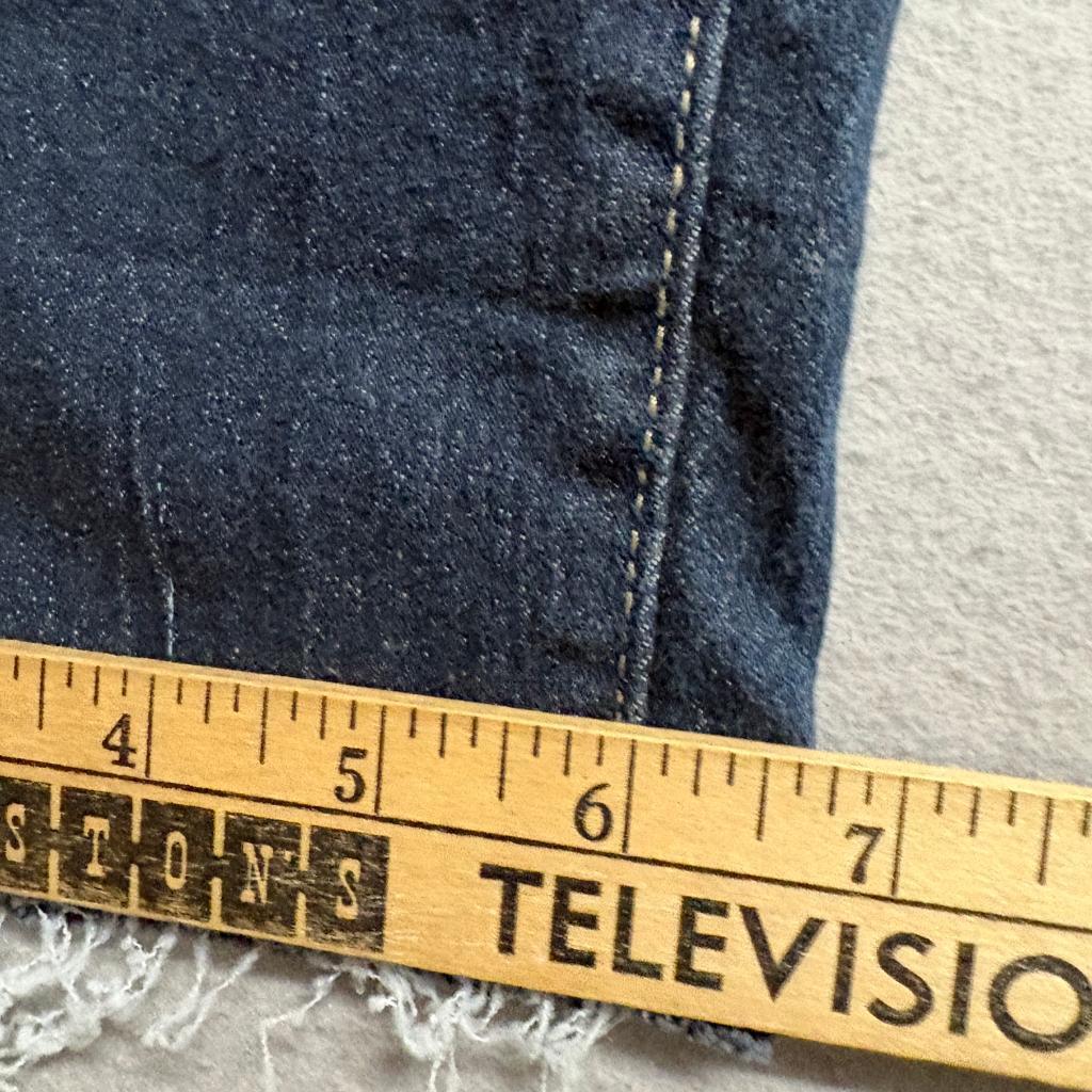 DKNY Girls Jeans Size 16 Blue Denim Raw Hem Straight Leg Stretch