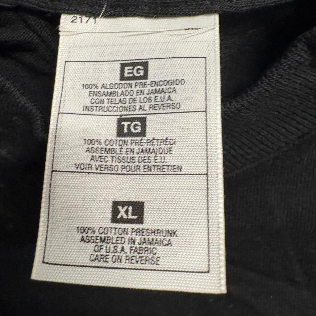 Vintage Nike Swoosh T-Shirt Mens XL Black Single Stitch Made In Jamaica 90s Tee