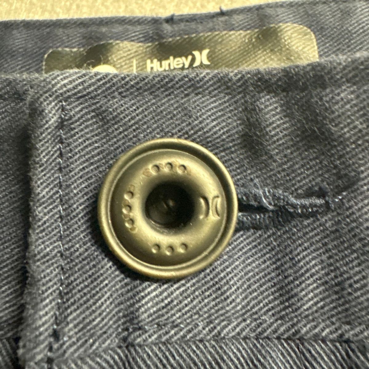 Hurley Chino Pants Mens 28x29 Blue Straight Leg Casual Flat Front Chinos Slacks