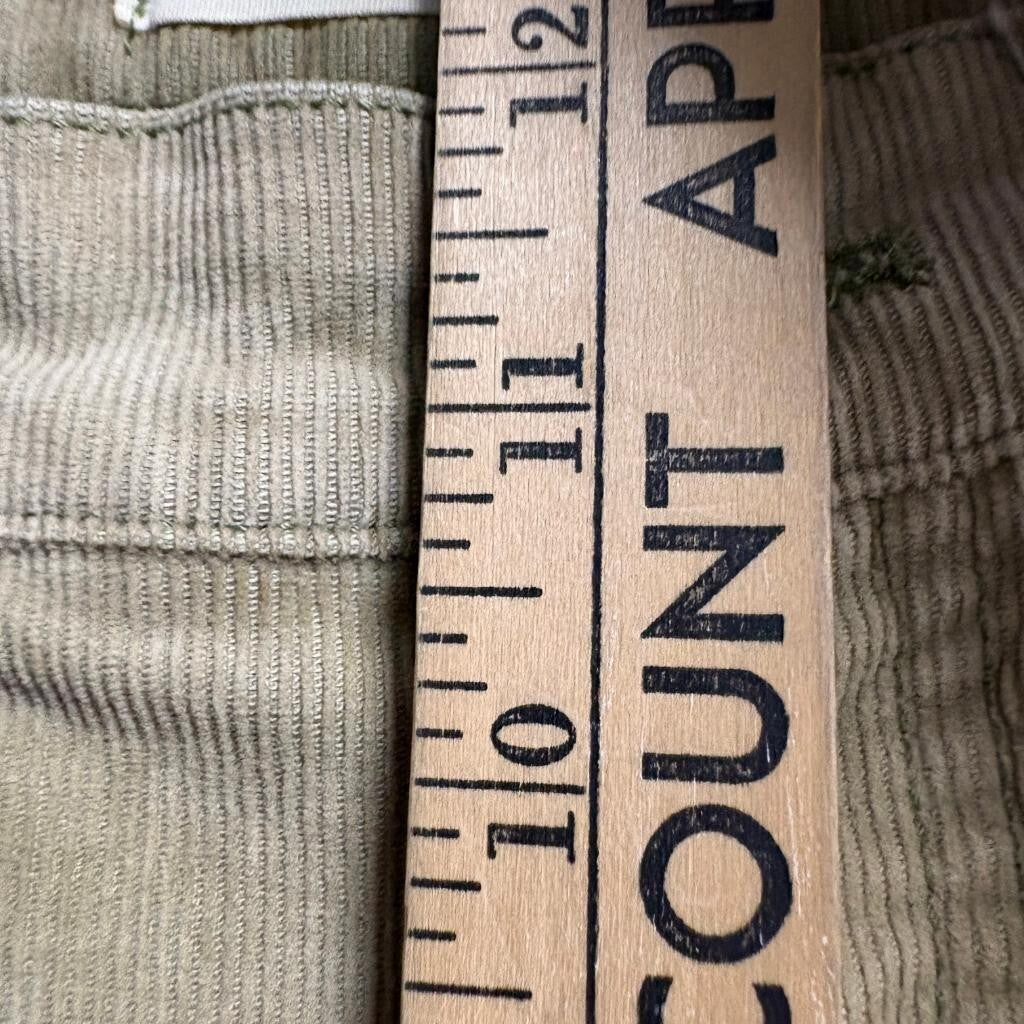 Madewell Classic Straight Jean Corduroy Pants Womens 28 Green Olive High Rise