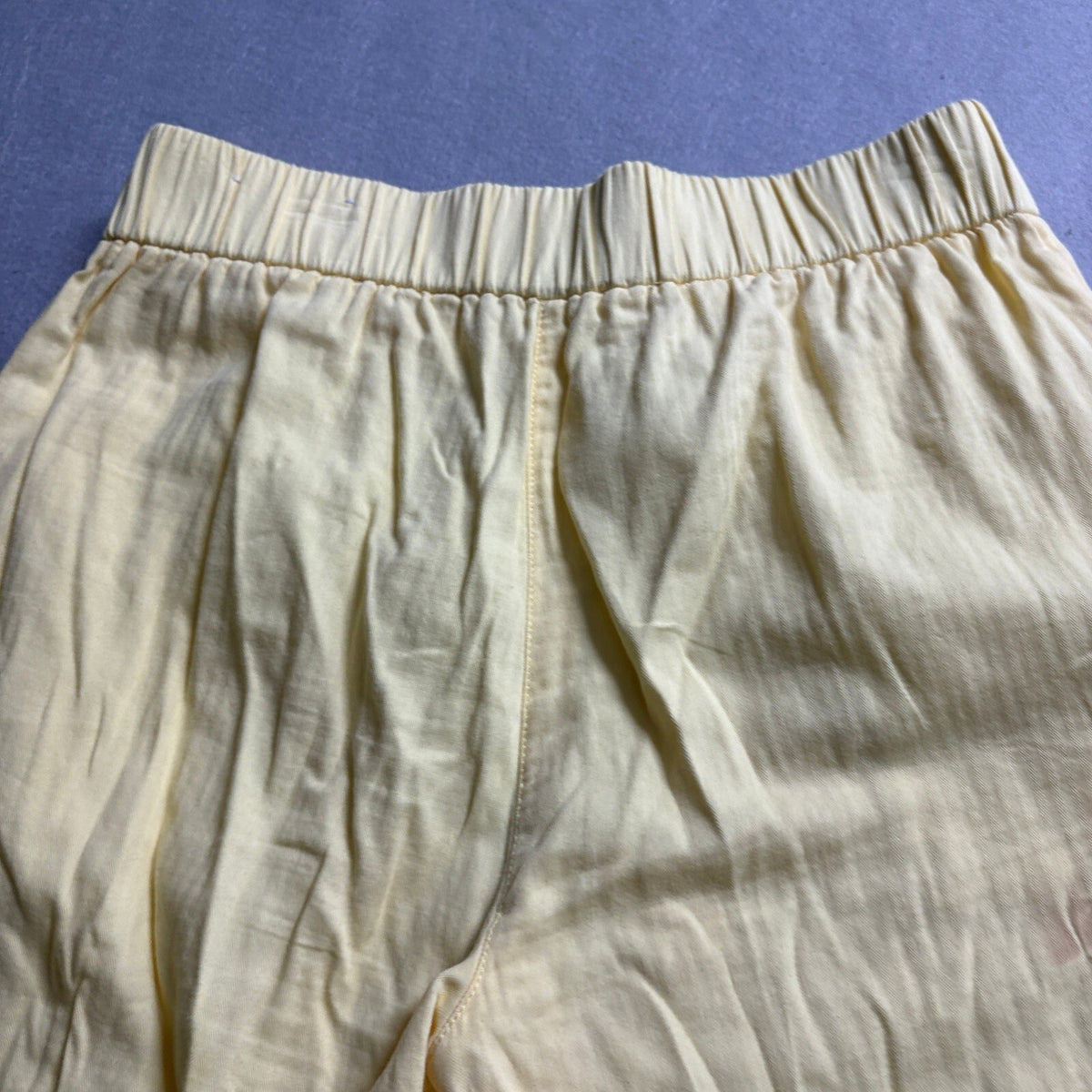LOFT Outlet Yellow Cotton Straight Leg Elastic Waist Pants Size Medium
