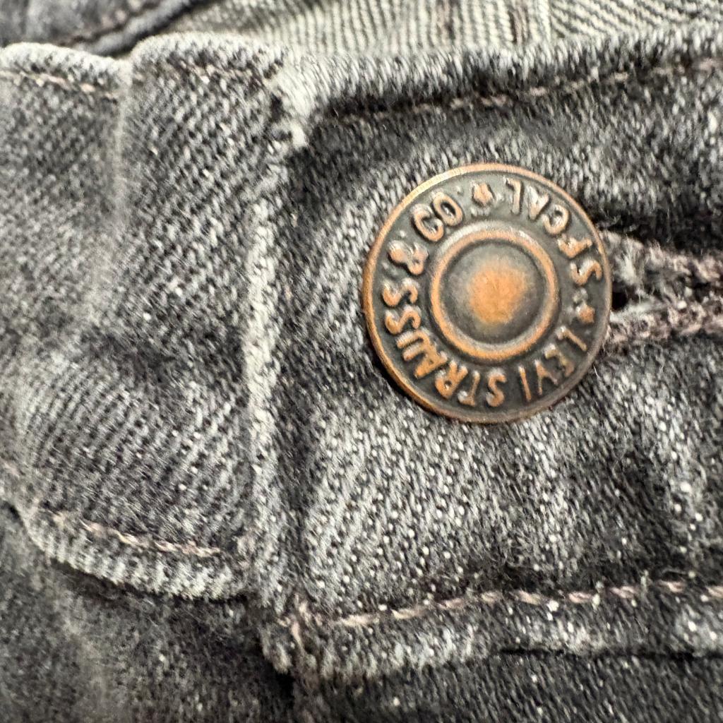 Levis 505 Regular Fit Jeans Mens 31x34 Gray Denim Stretch Straight Leg Pants