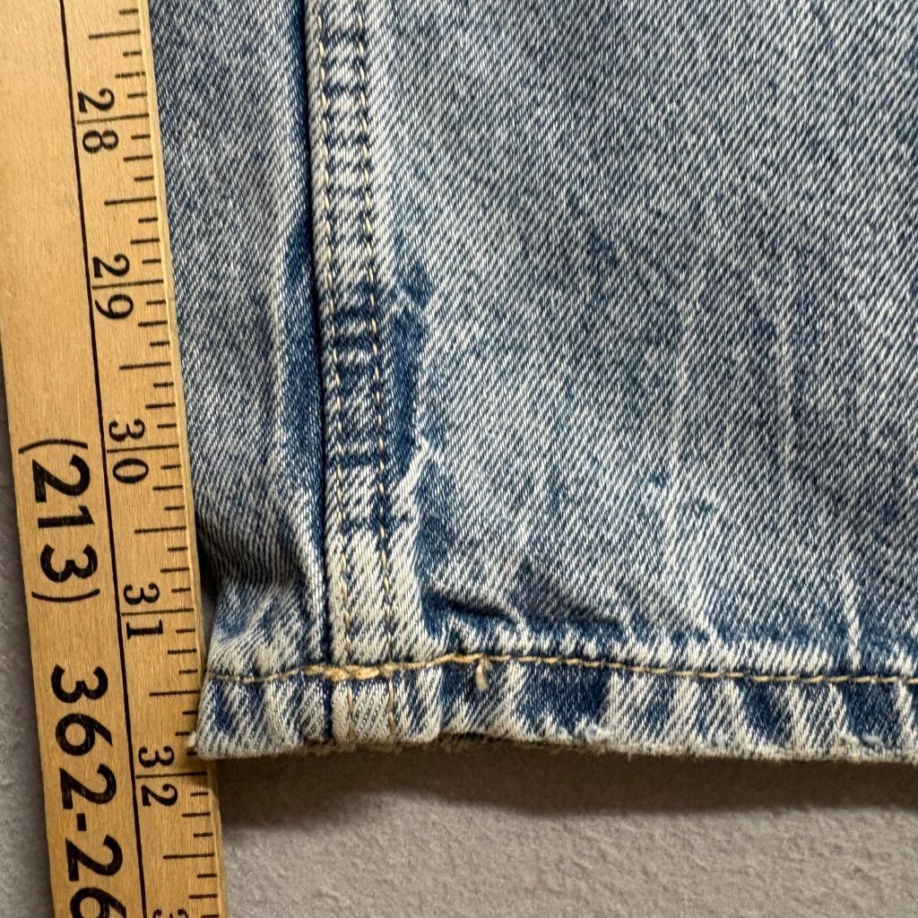 H&M Divided Distressed Wide Leg Jeans Womens Size 6 Blue Denim Ripped High Rise