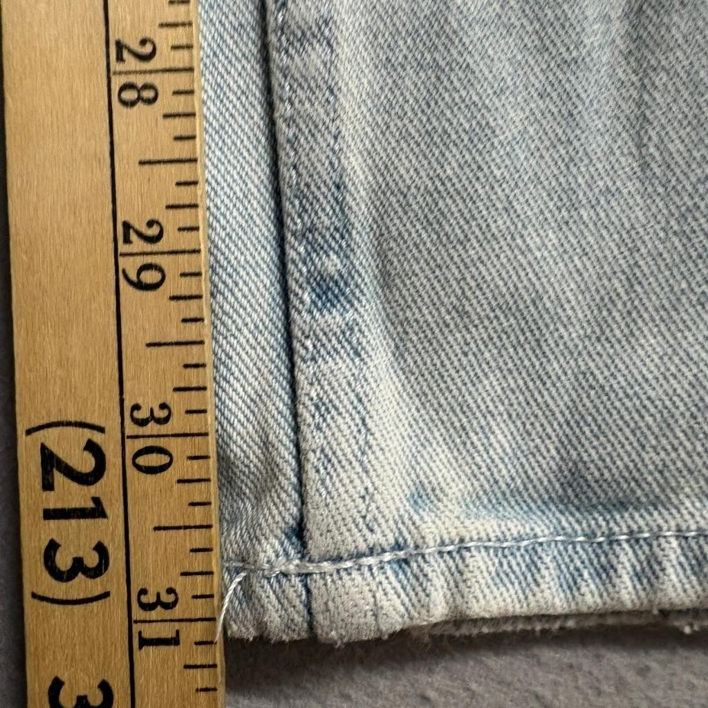 PacSun Cargo Jeans Womens 24 Light Wash Blue Cotton High Rise Wide Leg Utility