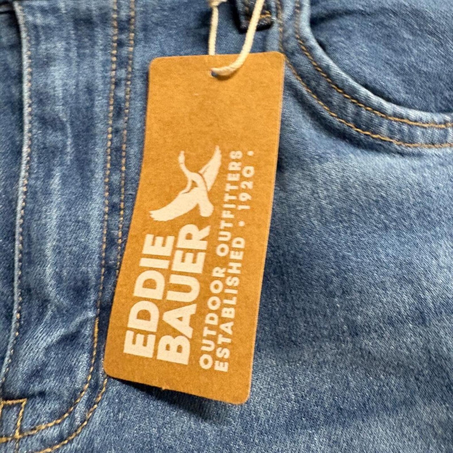 Eddie Bauer Flannel Lined Jeans Womens 10 Blue Boyfriend Midrise Slim NWT