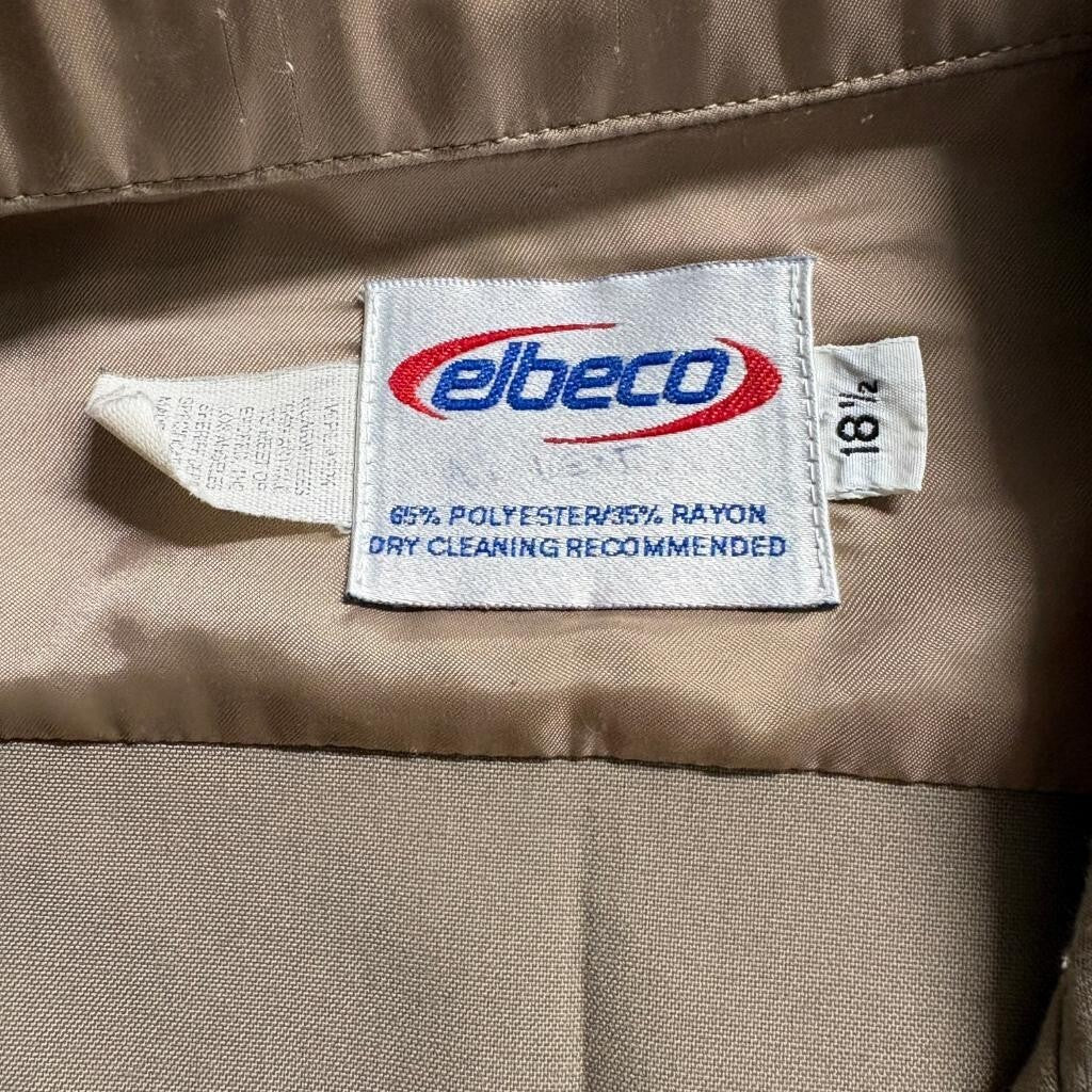 Elbeco Mens 18.5 Tan Short Sleeve Police Sheriff Uniform Shirt LASD Spec