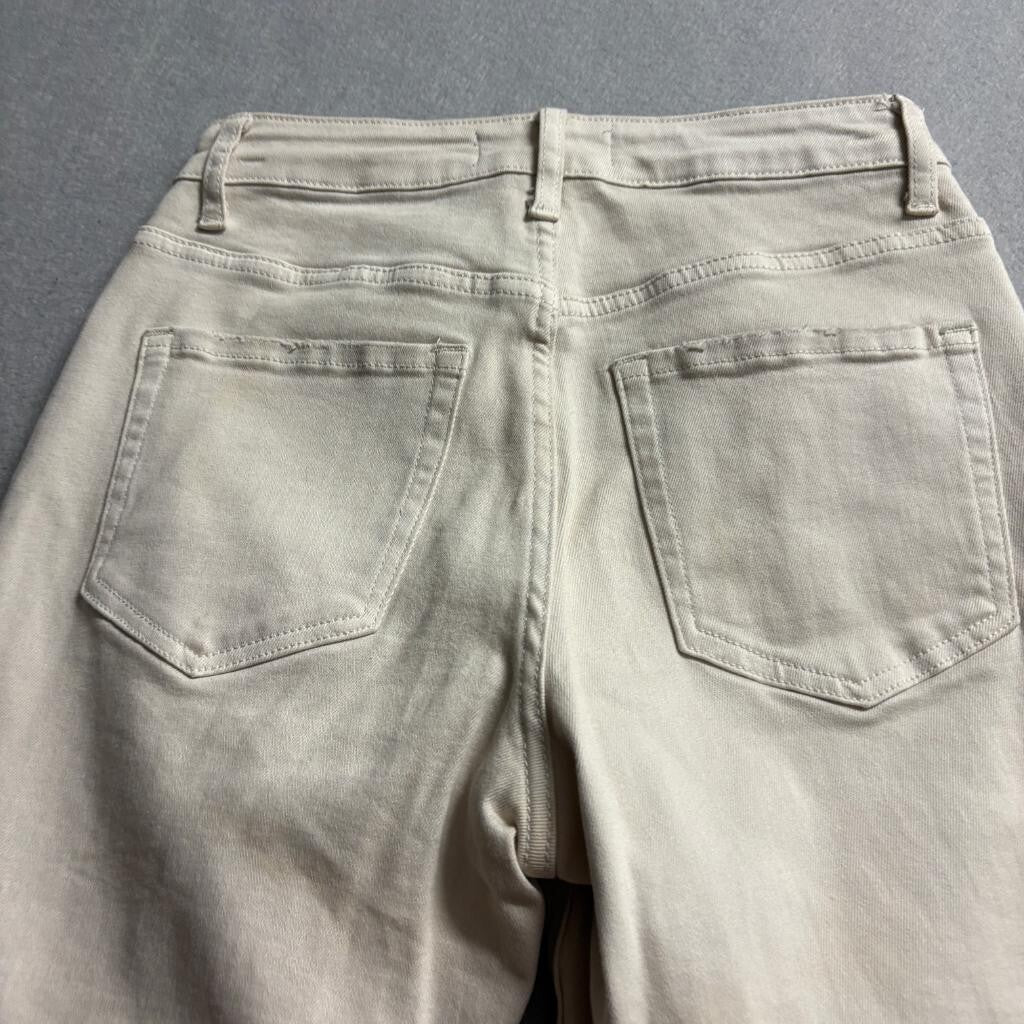 Vervet Los Angeles Jeans Womens 26 Beige High Rise Straight Leg Denim V2667