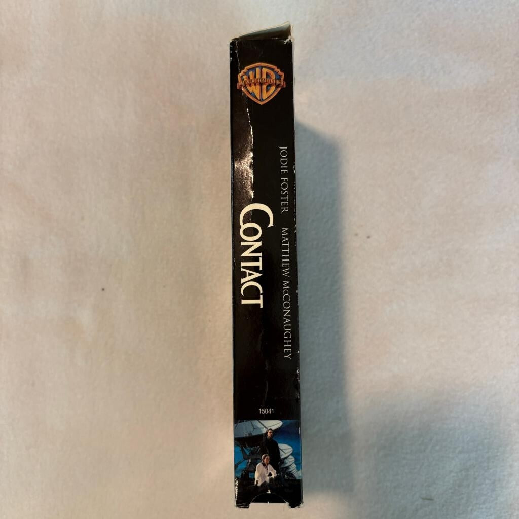 Contact VHS 1997 Jodie Foster Matthew McConaughey Sci-Fi Warner Bros
