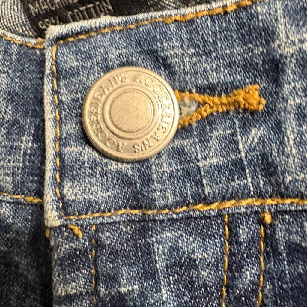 Access Basic Blue Jeans Womens Size 7 Blue Denim Straight Leg Mid Rise AC-3998