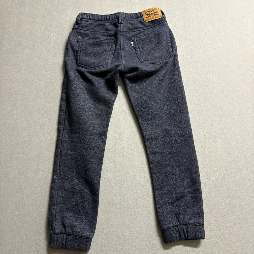 Levis Boys Knit Jogger Pants Size M 10-12 Blue Heather Fleece Sweatpants