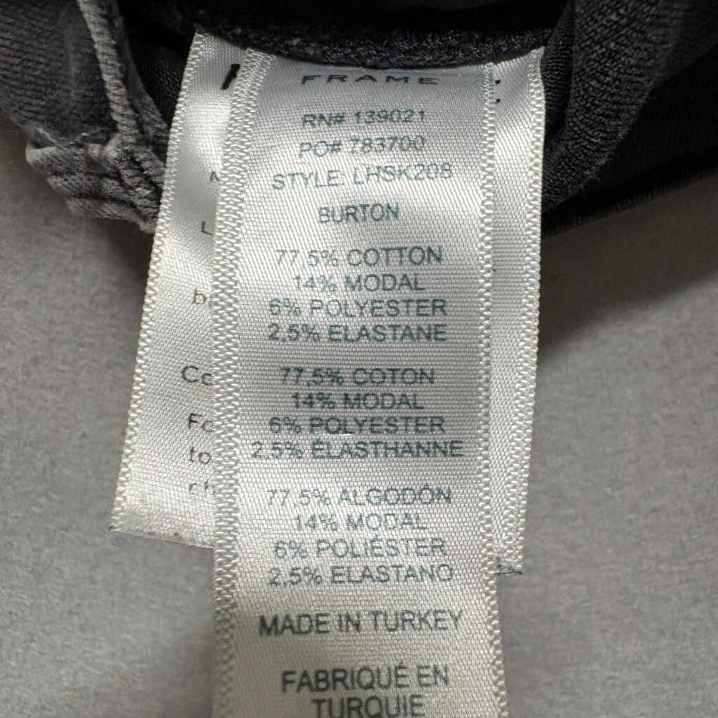 Frame Le High Skinny Jeans Womens 27 Gray Burton Wash Stretch Denim