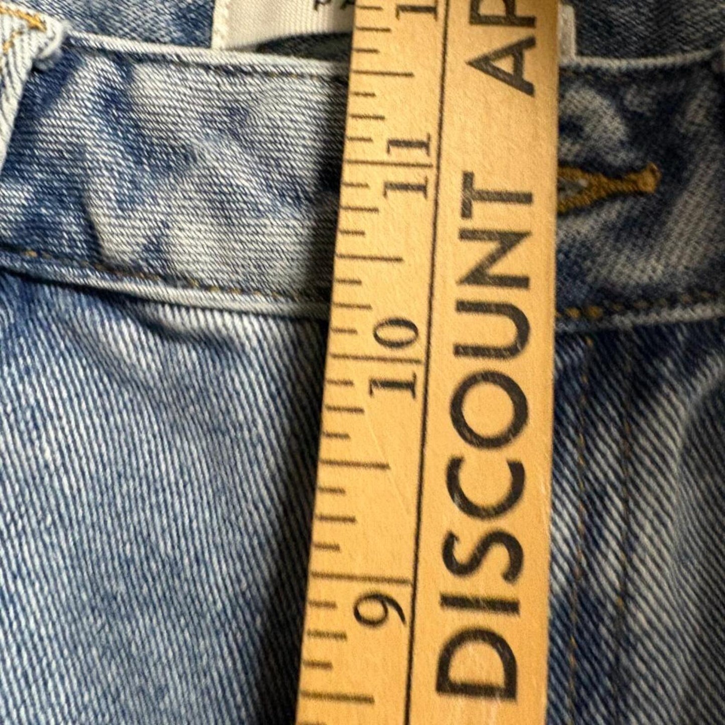 PacSun Distressed High Rise Straight Leg Jeans Womens 25 Blue Denim Cotton