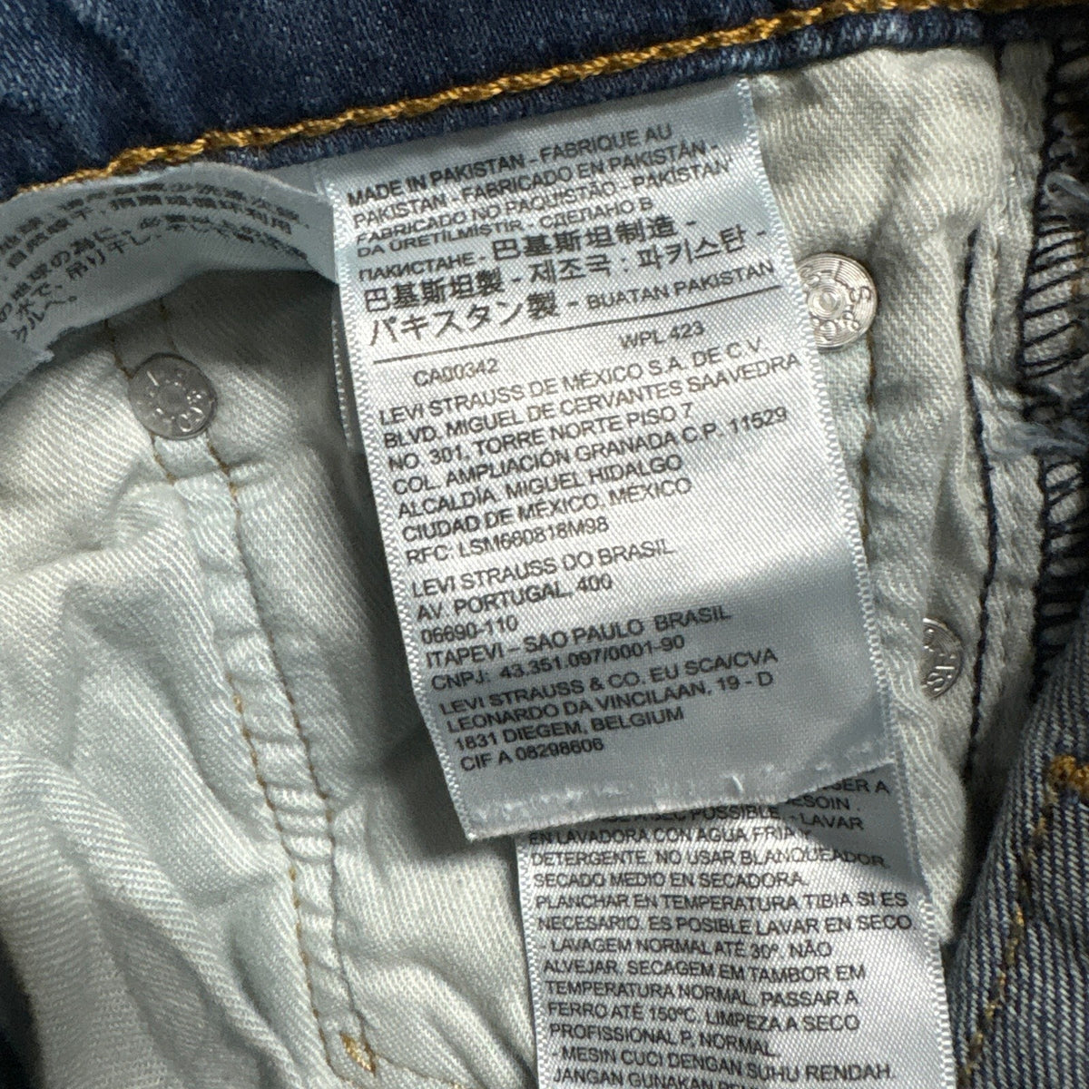 Levi's 511 Slim Fit Jeans Mens W29 L34 Blue Denim Medium Wash Pants
