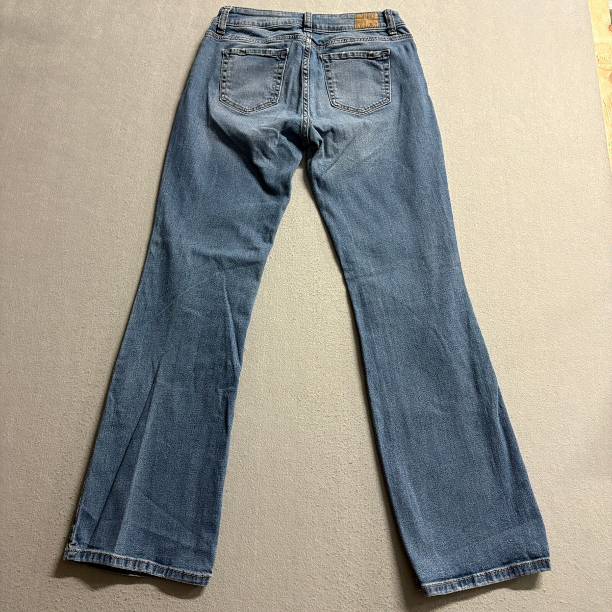 Roebuck and Co Womens Distressed Bootcut Jeans Size 4 Medium Wash Stretch Denim