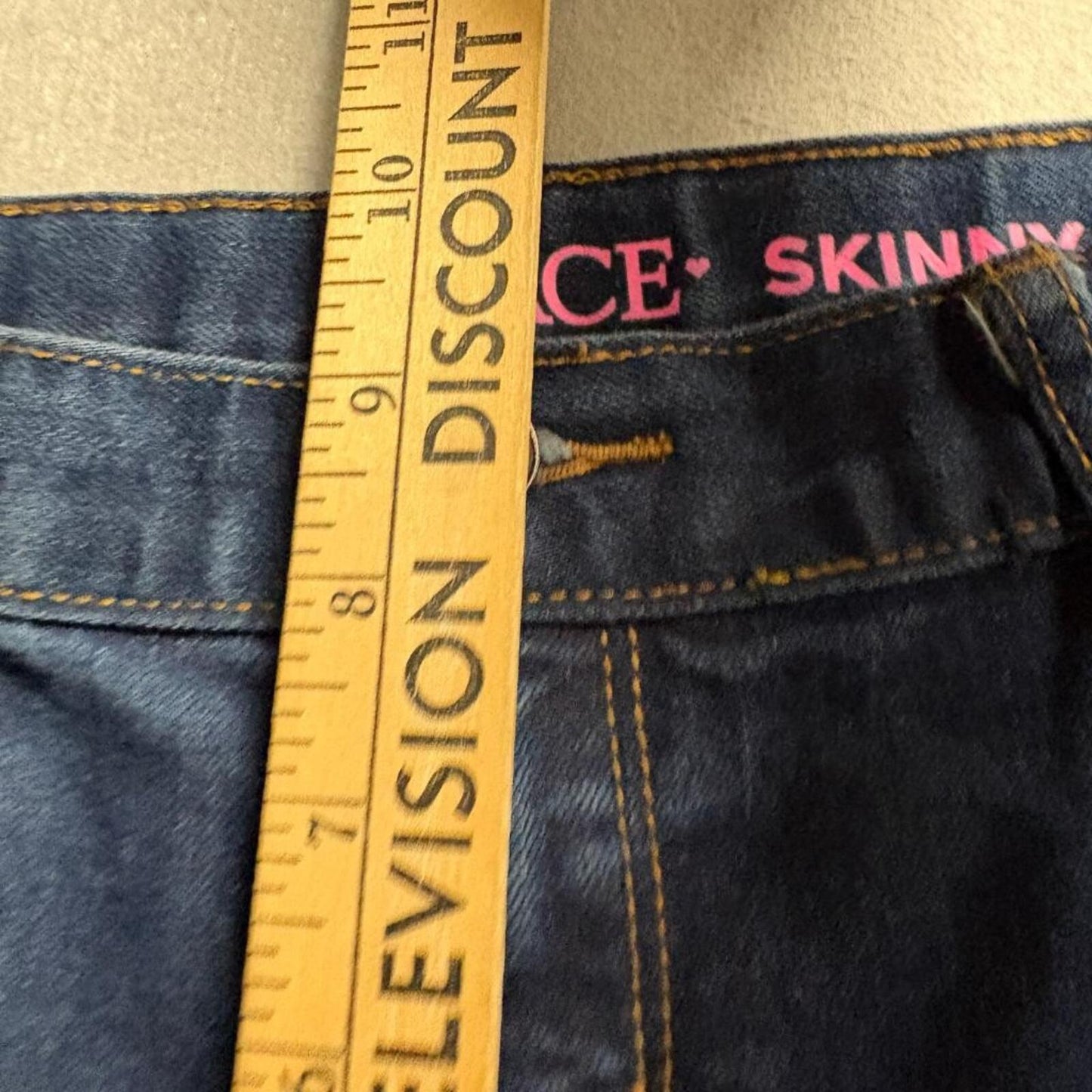The Childrens Place Girls Skinny Jeans Size 16 Blue Denim Stretch Adjustable
