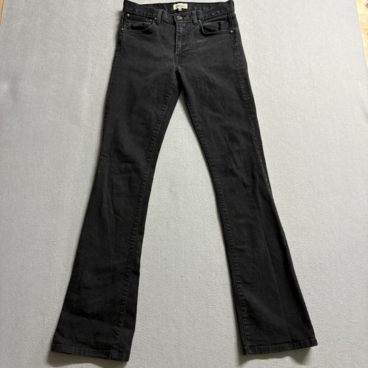 Hart N Dagger Women Black Bootcut Jeans Size 26 Made in USA Stretch Denim