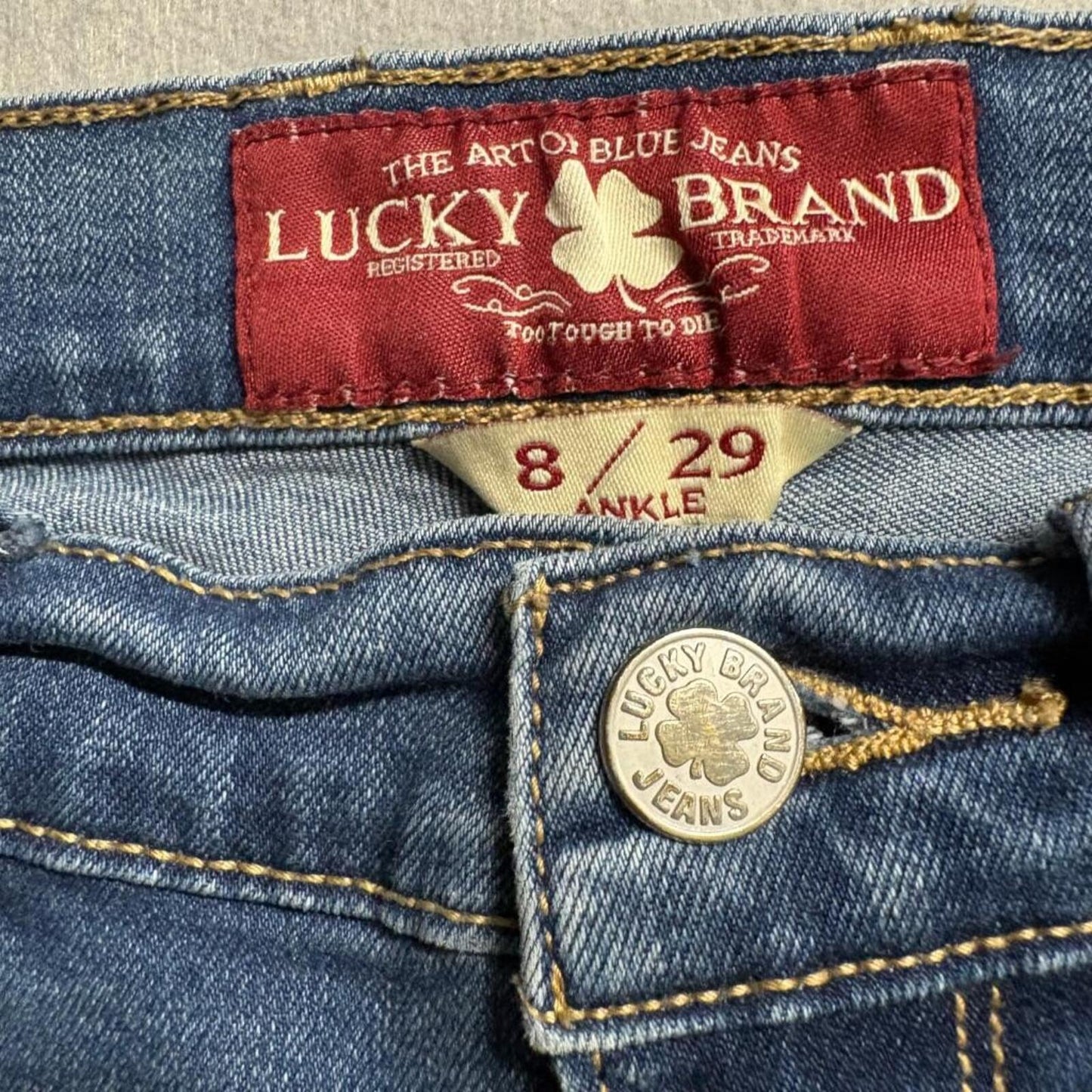 Lucky Brand Sofia Skinny Jeans Womens Size 8 29 Ankle Blue Denim Medium Wash