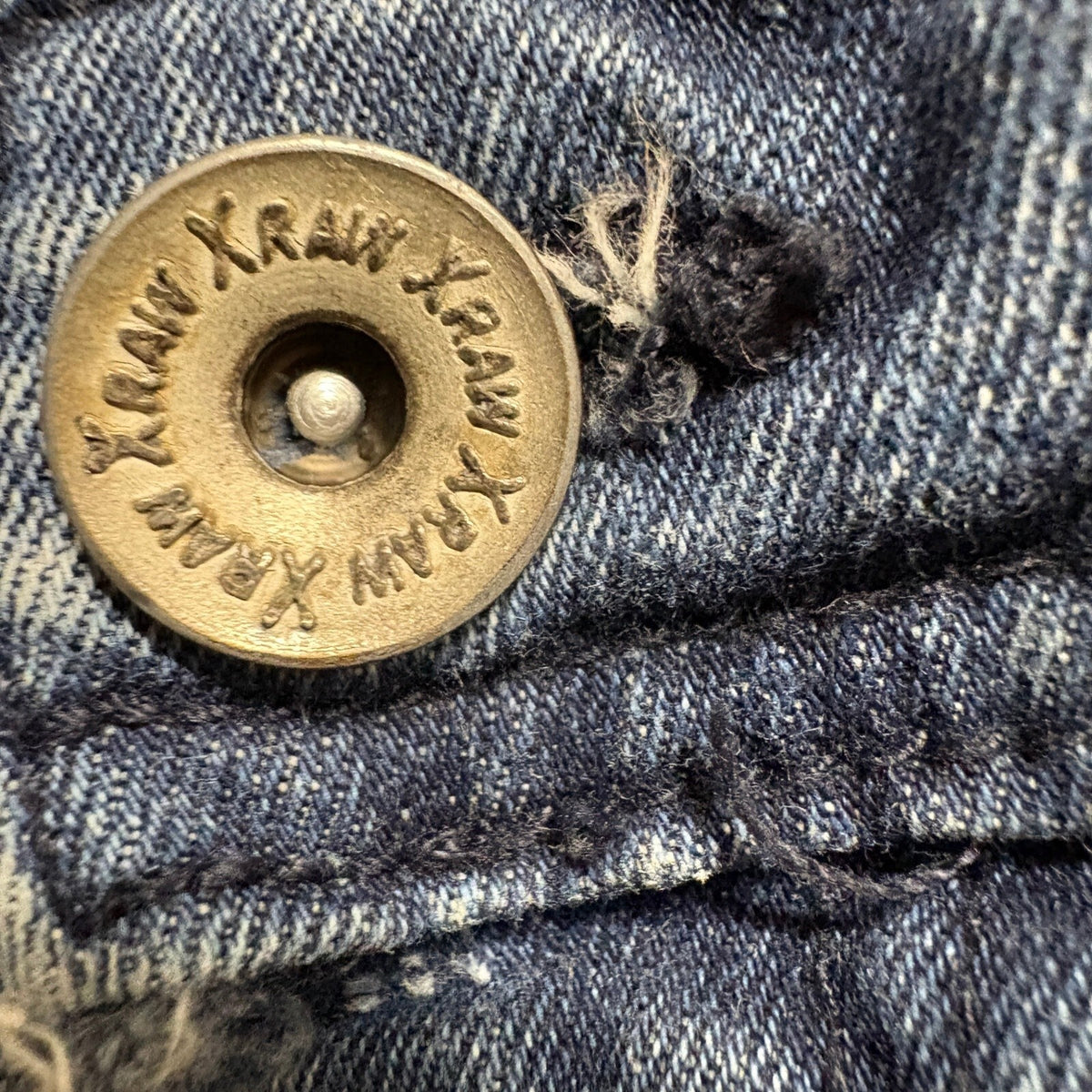 Raw X Moto Jeans Mens 30x30 Blue Denim Slim Fit Ribbed Biker Cargo Pants