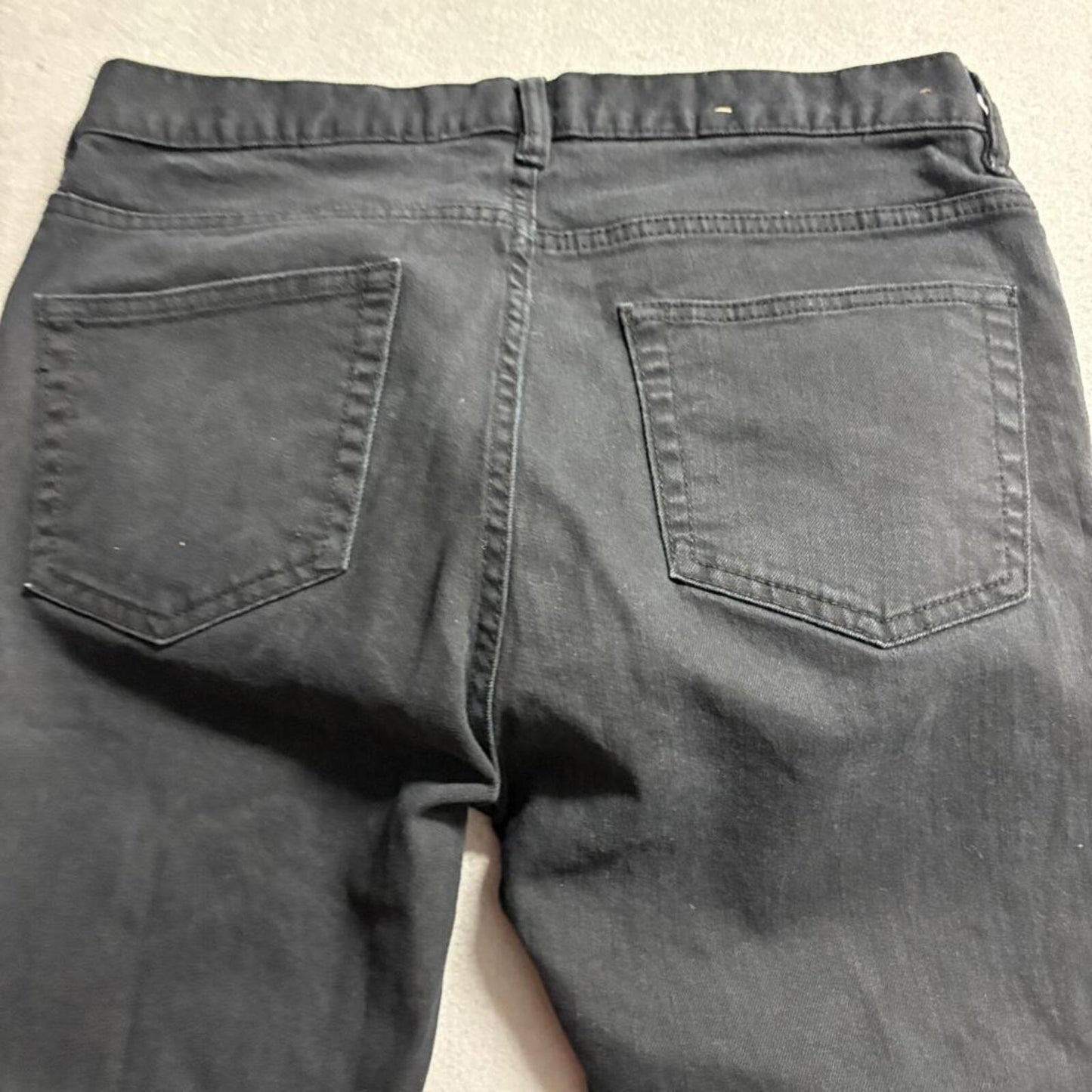 HM Mens Skinny Fit Jeans Size 31 Black Denim Stretch Pants 31x28