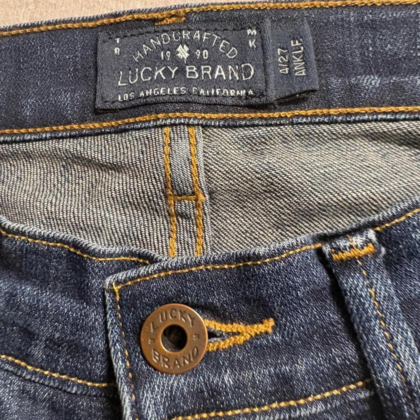 Lucky Brand Sweet Straight Ankle Jeans Womens 4/27 Blue Denim Medium Wash 30x26