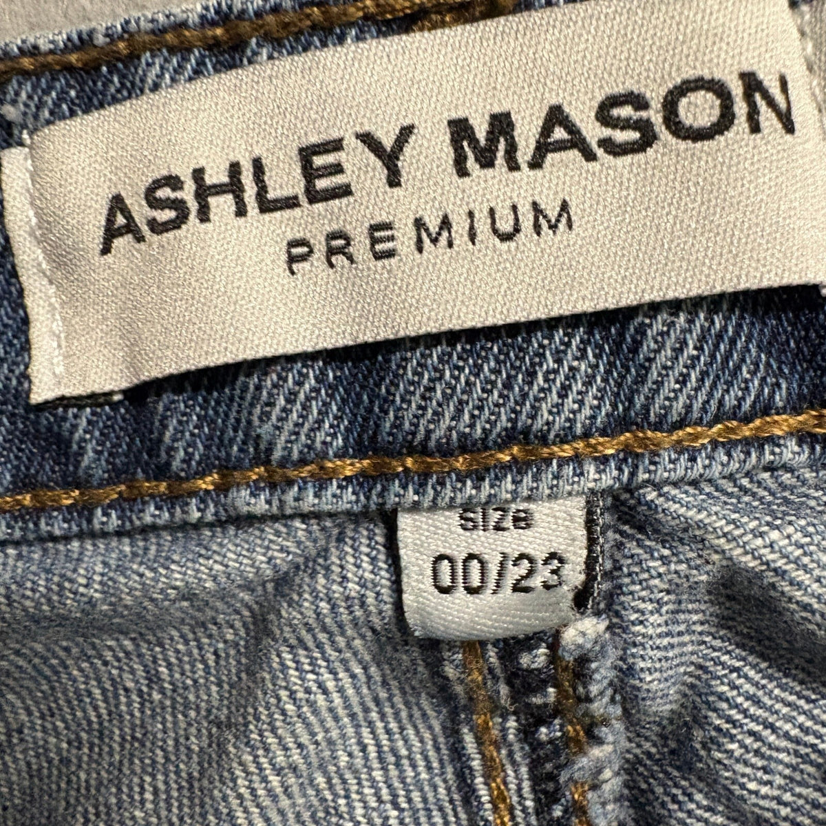 Ashley Mason Pearl Embellished Jeans Womens Size 00 23 Medium Blue Denim