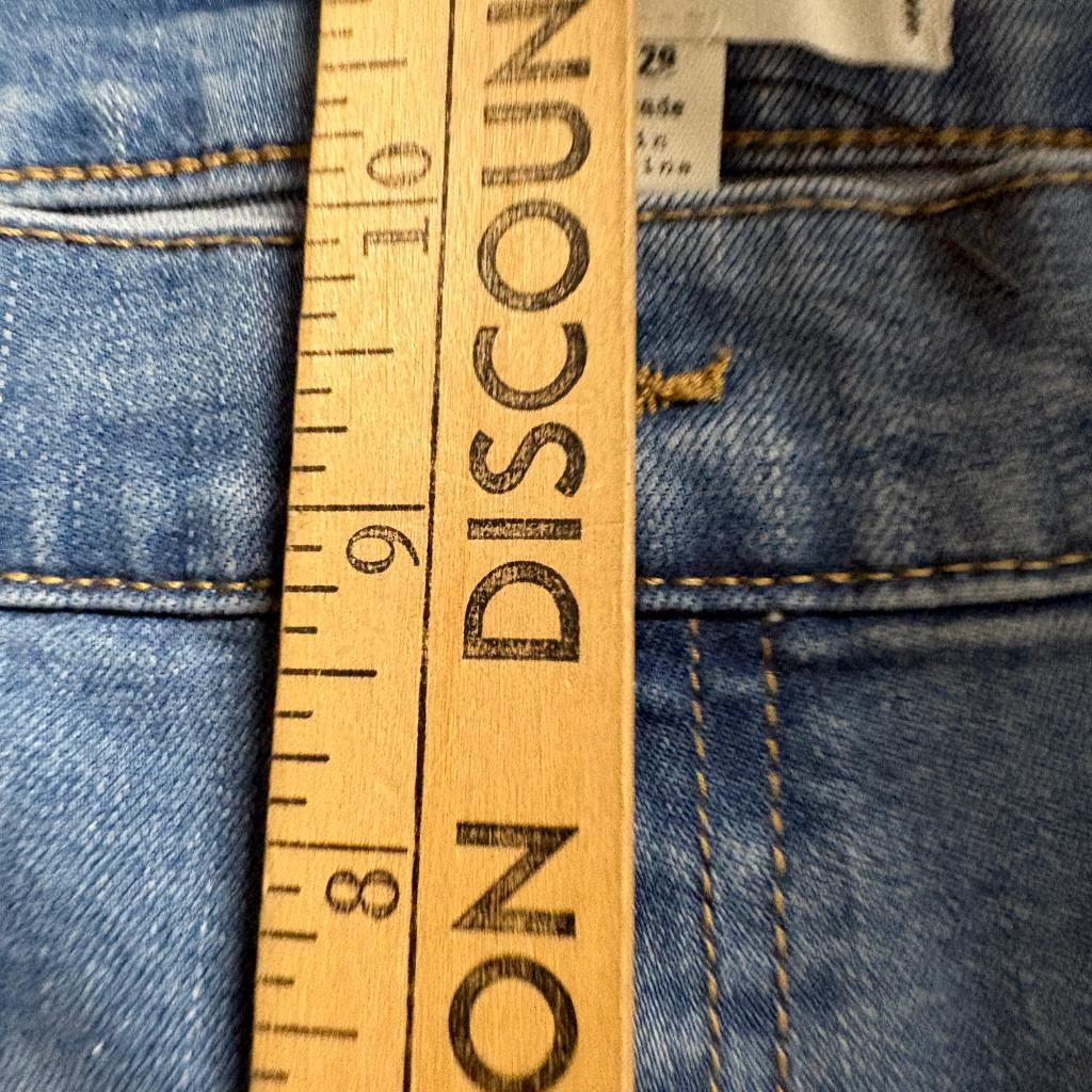 Francescas Harper Heritage High Rise Kick Crop Jeans Womens 29 Blue Denim Raw