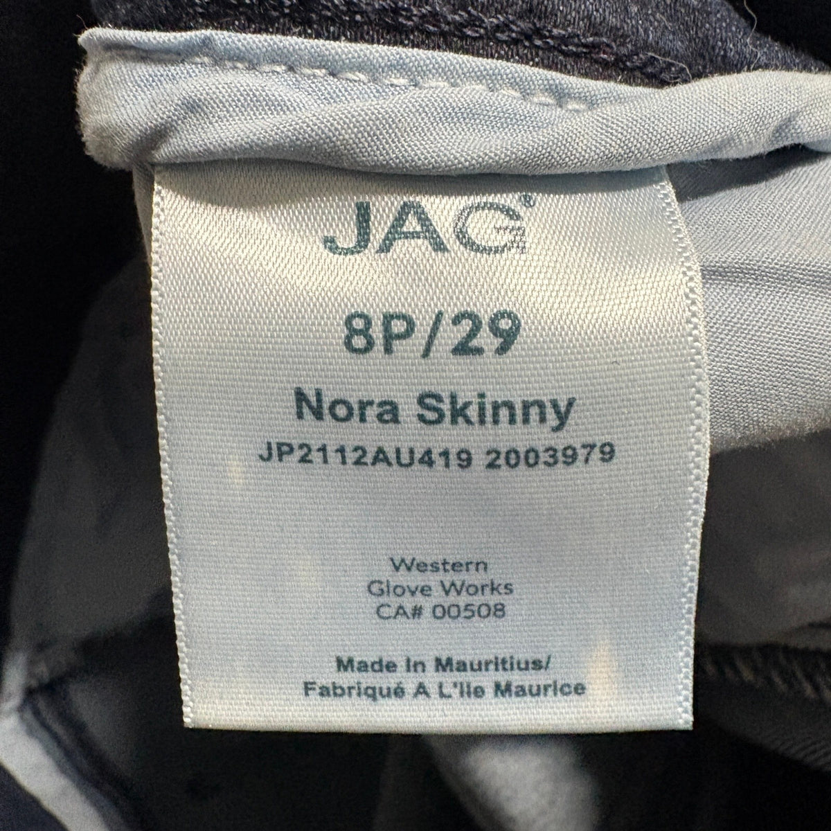 JAG Jeans Womens 8P Nora Skinny Pull On Denim Jeans Dark Wash Petite Stretch