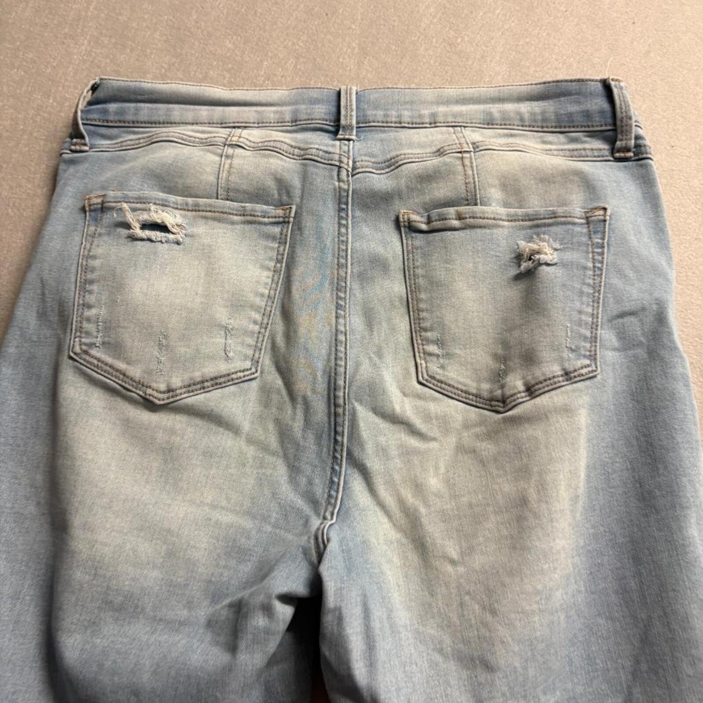 Rachel Rachel Roy Distressed Skinny Jeans Womens 12/31 Light Wash Ripped Denim