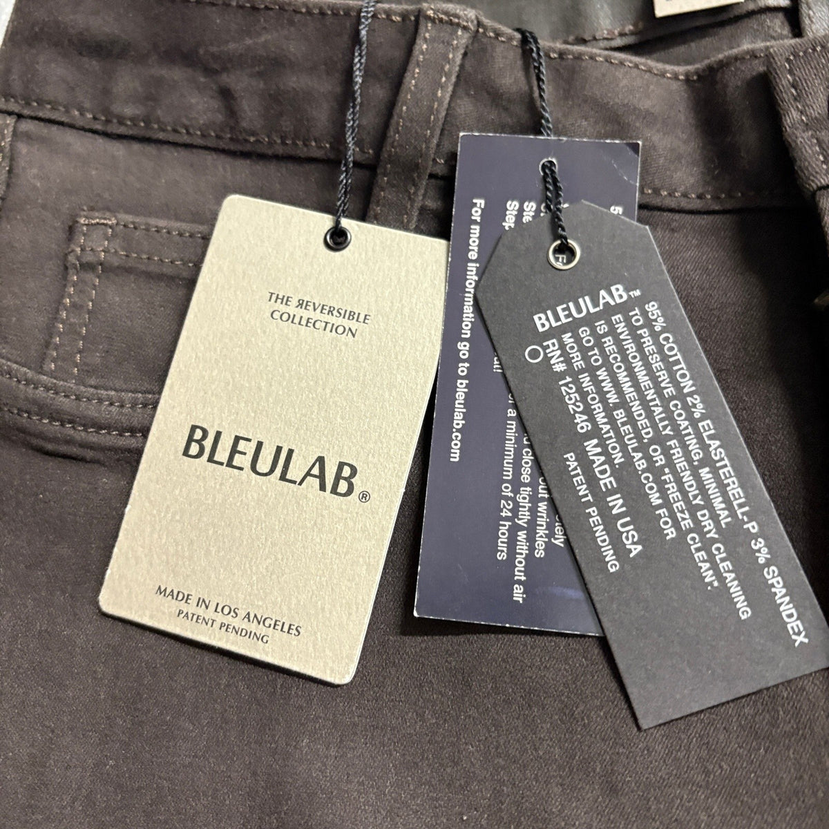Bleulab Detour Reversible Ballet Legging Jeans Size 32 Dark Brown Coated USA