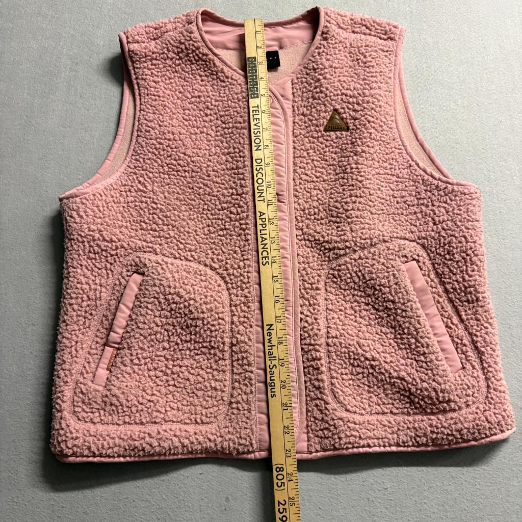 Millet Fleece Vest Womens 100 Pink Sherpa Pile Full Snap Outdoor Gilet