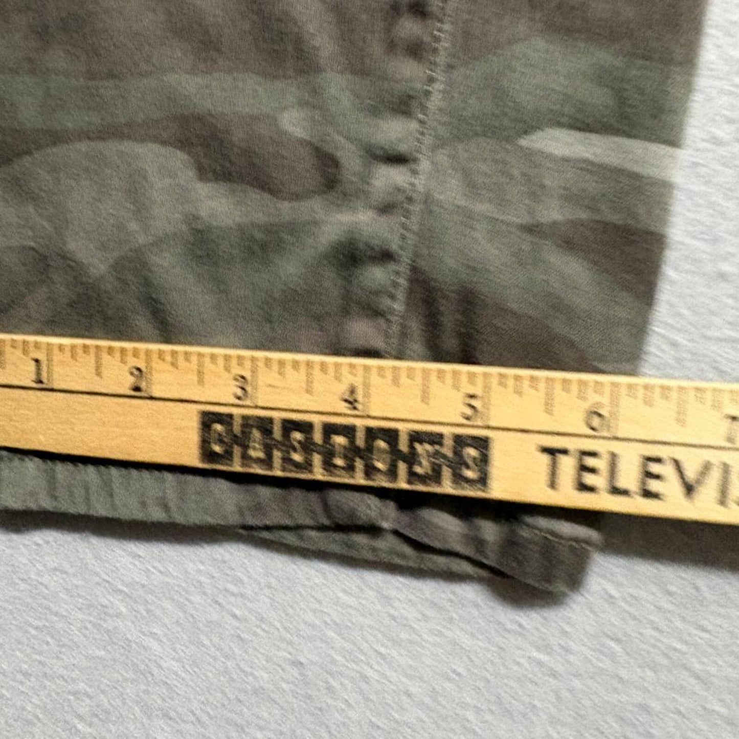 Rewind Camouflage Cargo Pants Womens Size 7 Green Camo Utility Stretch Slim