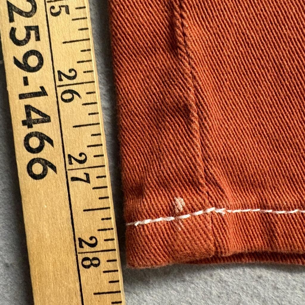 Refuge Carpenter Pants Womens Medium Rust Orange High Rise Straight Leg Utility
